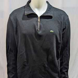 Lacoste Men's Long Sleeve Quarter Zip Cotton Sweatshirt